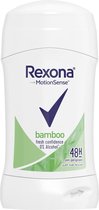 Rexona Motion Sense Déodorant Bamboo Femme - 40 g - Déodorant Délicat en Stick Crème Sans Alcool