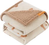 Feandrea Waterdichte hondendeken, Sherpa fleece, huisdierdeken voor minihonden en kleine honden, katten, 101 x 73 cm, M, machinewasbaar, dubbelzijdige bankhoes, grijs PPB040G01