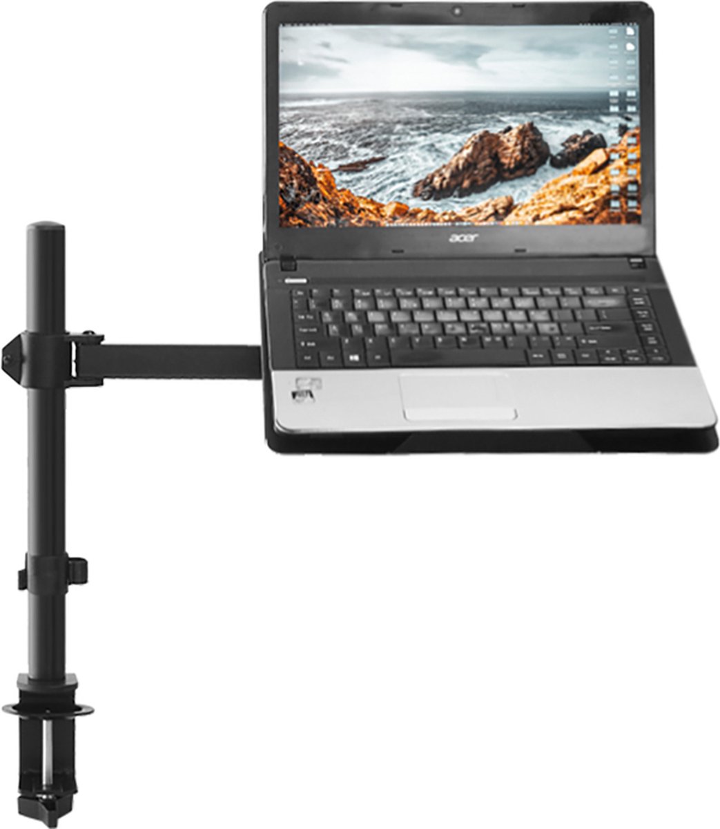 NÖRDIC MM09 Monitor arm laptophouder -Draai- en Kantelbaar - Tot 17 inch - Zwart