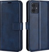 Coverup Deluxe Book Case - Geschikt voor Motorola Moto G54 Hoesje - Blauw