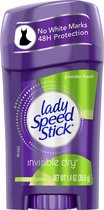 Lady Speed Stick Invisible Dry Powder Fresh Deodrant - 40 g - Dare to Wear Black - 24H Clear Protection.