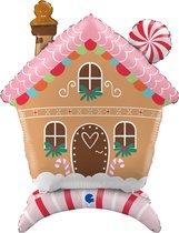 Staande folieballon gingerbread house - 76 cm