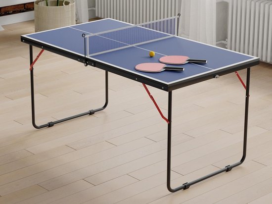 Foto: Mini pingpongtafel met batjes ballen en net l137 x d76 x h67 cm denis l 137 cm x h 67 cm x d 76 cm