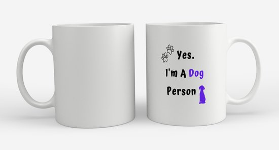 Akyol - oui je suis une personne de chien Mug avec impression - chiens - amoureux des chiens - quelqu'un qui aime les chiens - anniversaire - cadeau - cadeau - contenu 350 ML