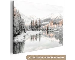 Top 10 decoraties voor in huis 2026: Canvas schilderij winters landschap 40 x 30 cm