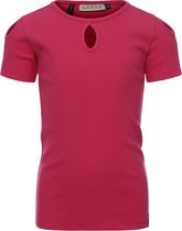 Looxs Revolution Rib T-shirt Tops & T-shirts Meisjes - Shirt - Roze - Maat 152