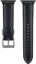 Fungus - Smartwatch bandje - Geschikt voor Apple Watch 38 / 40 / 41 mm - Series 1 2 3 4 5 6 7 8 9 SE iWatch - PU leer - Strap - Zwart