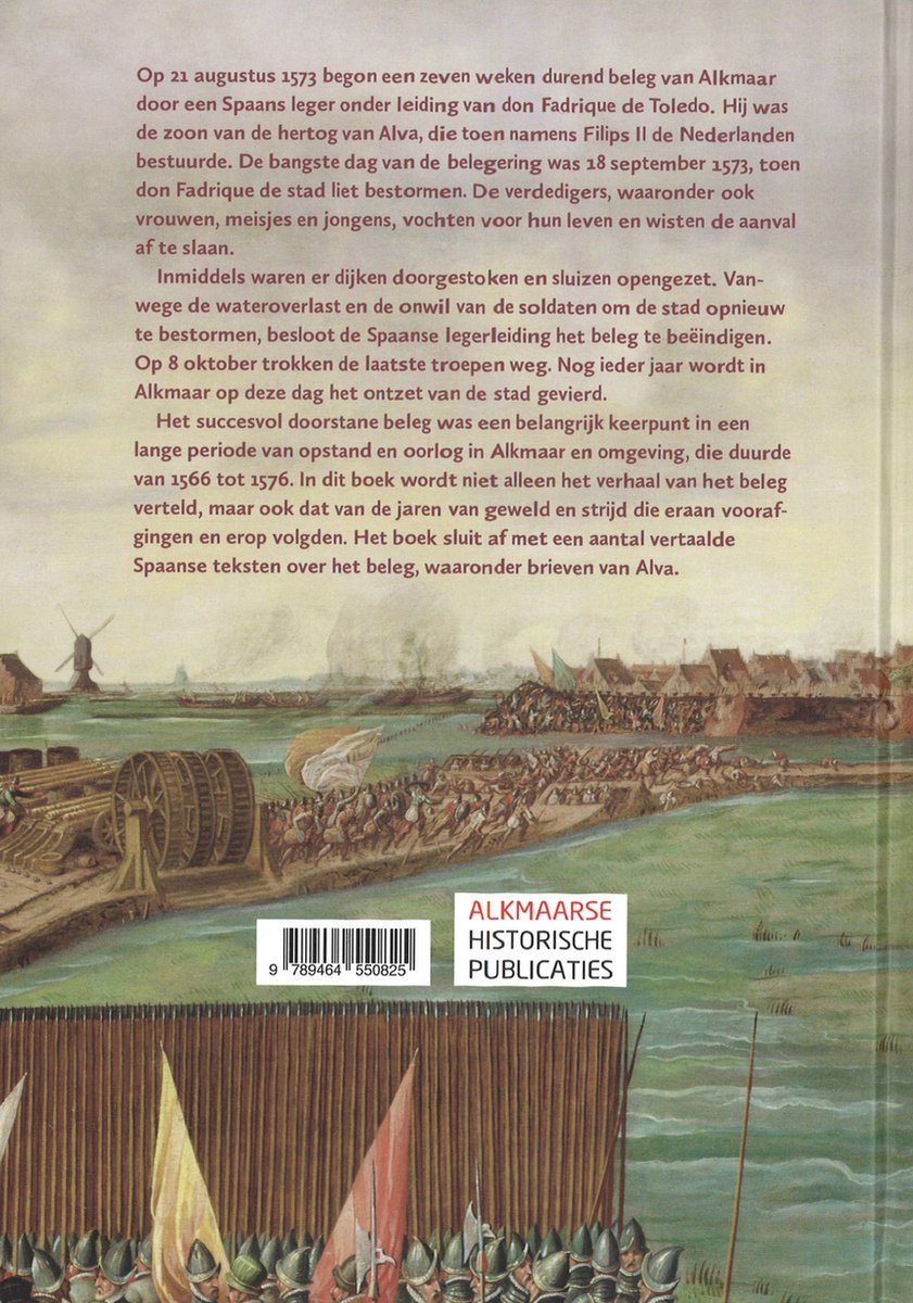 Het beleg van Alkmaar - back cover