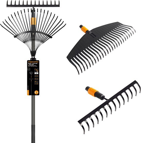 Fiskars Quikfit™ Tuinhark & Bladhark met Steel - Tuinhark met Steel 145cm - Set met 2 Harken