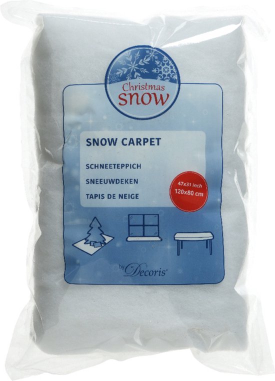 Couverture de neige - tapis de neige - décorations de Noël - déco de Noël - décorations de Noël décoratives - 120x80cm - blanc 100% polyester
