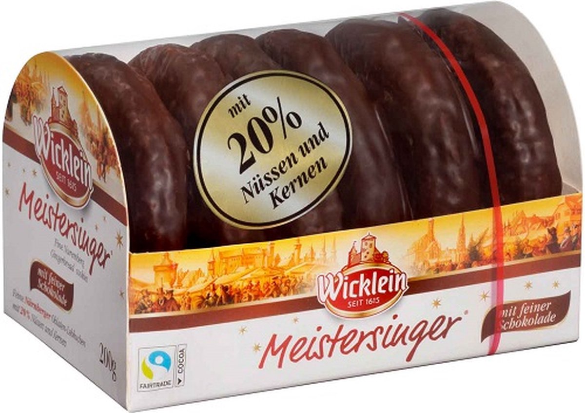 Pain d'épices au chocolat dans une maison d'hiver Wicklein 200g