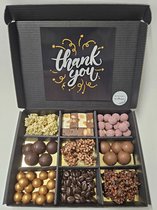 Luxe Belgische Chocolade Proeverij Pakket met Mystery Card 'Thank You'