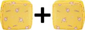 2 Stuks - Maandverband Tampon Make-Up Tasje - Handig voor Onderweg - Multifunctioneel Accessoire Etui - Nylon Waterdicht - 12x12x4 cm