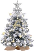 Bol.com Mini-kerstboom kunstkerstboom 60 cm kleine kerstboom met 18. Kerstdecoratie tafelkerstboom geschikt voor Kerstmis en Nie... aanbieding