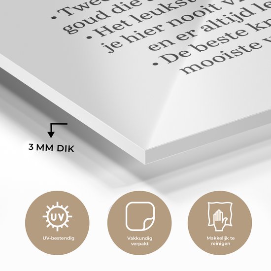 MuchoWow® Peinture sur verre 50x50 cm - Peinture sur verre acrylique - Citations - Dictons - 'Grand-père et grand-mère' - Photo sur verre - Peintures