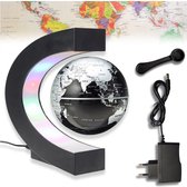 Globe flottant - magnétique - LED - 17,5 cm - noir RGB