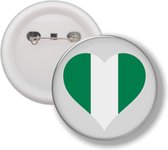 Button Met Speld - Hart Vlag Nigeria