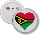 Button Met Speld - Hart Vlag Vanuatu
