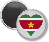 Button Met Magneet - Hart Vlag Suriname - NIET VOOR KLEDING