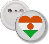 Button Met Speld - Hart Vlag Niger