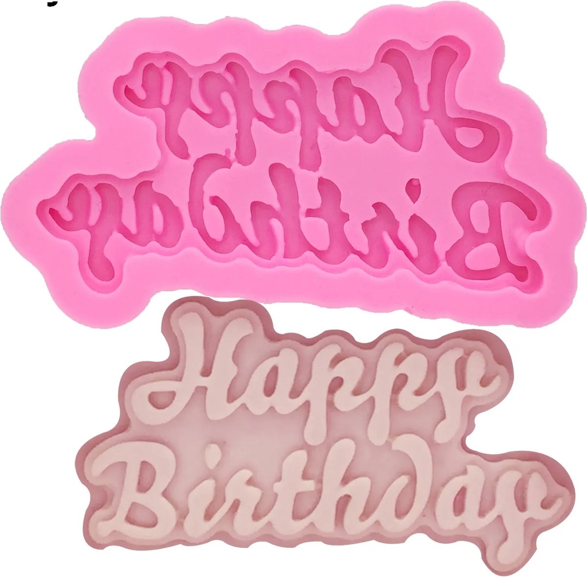 Taart versiering - Siliconen mal - Happy Birthday