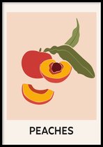 Poster Peaches - Home poster - 30x40 cm - Exclusief lijst - WALLLL