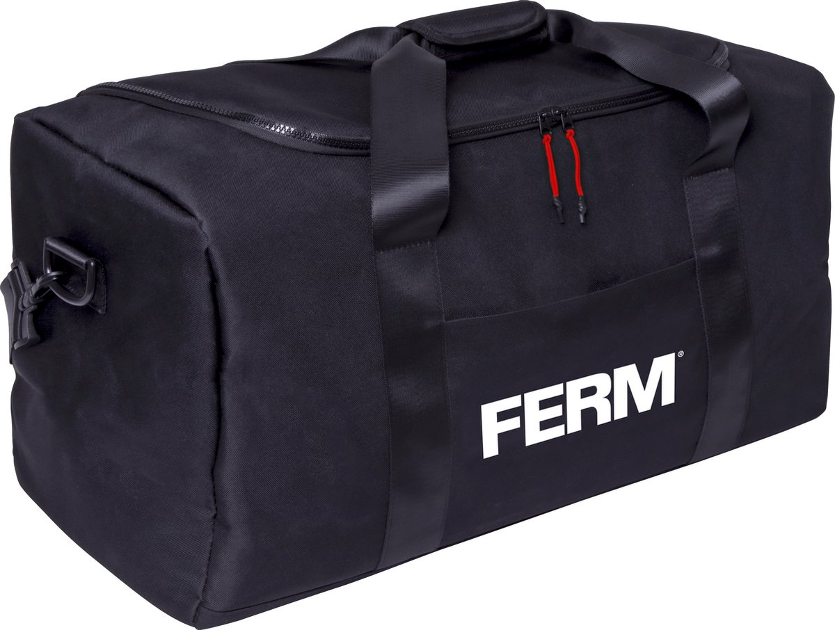 FERM - TBA1001 - Gereedschapstas - Sporttas - Heavy duty - Toolbag - Draagvermogen - Maximaal - 25KG - Afmetingen - 60 x 30 x 26 Met - Handgrepen - Schouderband - Verstevigde bodem