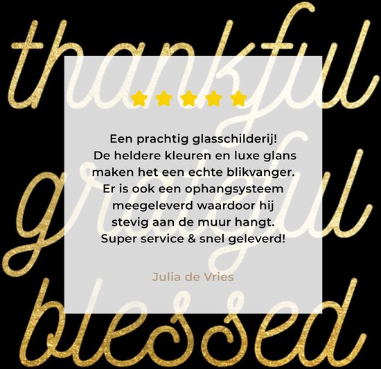 MuchoWow® Peinture sur verre 50x50 cm - Peinture sur verre acrylique - Citations - Dictons - Or - Zwart - Photo sur verre - Peintures