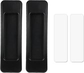 FSW-Products - Poignées autocollantes pour porte coulissante - 2 pièces - Zwart - Poignées de porte - Portes coulissantes - Ferrures de porte de porte - Poignée de meuble autocollante