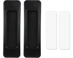FSW-Products - Zelfklevende Handgrepen voor Schuifdeur - 2 Stuks - Zwart - Deurgrepen - Schuifpui - Deurbeslag - Meubelgreep Zelfklevend