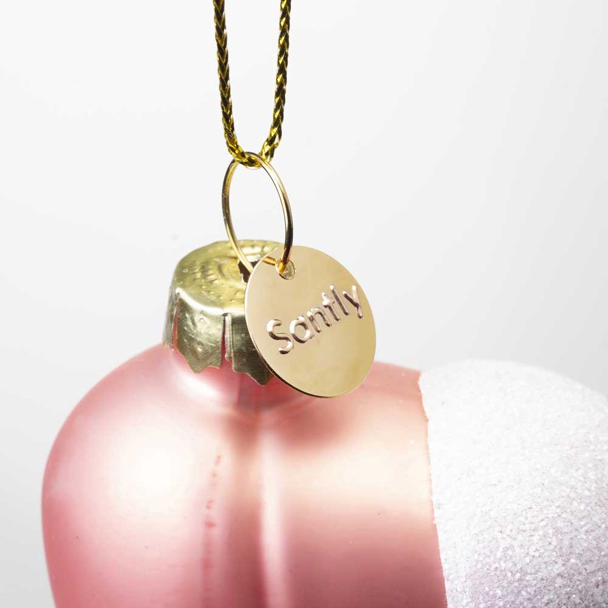 Santly satisfied kerstornament - Kerstballen - Kerstversiering - Kerstboom versiering - Kersthanger - 13 cm - Glas – foto 4