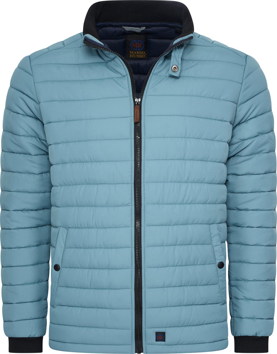 Mario Russo Wave Jacket - Jas Heren - Winterjas Heren - Waterafstotend - Stone Blue - M