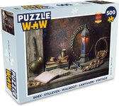 Puzzel Boek - Stilleven - Walnoot - Lantaarn - Vintage - Legpuzzel - Puzzel 500 stukjes
