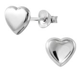 Joy|S - Zilveren hartje oorbellen - 7 mm