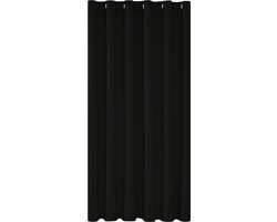 Gordijnen Verduisterend met Ringen, Zwart, Gordijnpaneel met Grommets voor Slaapkamer, Woonkamer, Kant en Klaar, 200x270 cm (B x H), 1 stuk