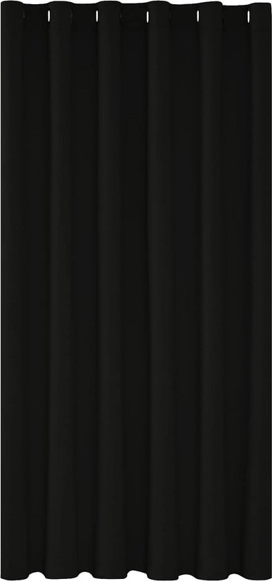 Gordijnen Verduisterend met Ringen, Zwart, Gordijnpaneel met Grommets voor Slaapkamer, Woonkamer, Kant en Klaar, 200x270 cm (B x H), 1 stuk