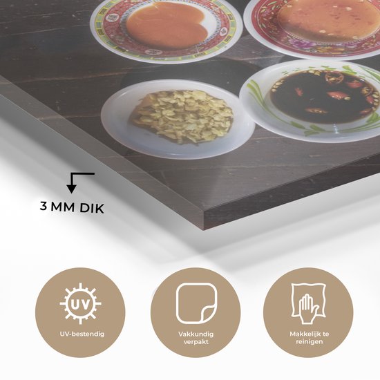 MuchoWow® Peinture sur Verre - Riz Vietnamien - 40x30 cm - Peintures Acrylique - Photo sur Glas