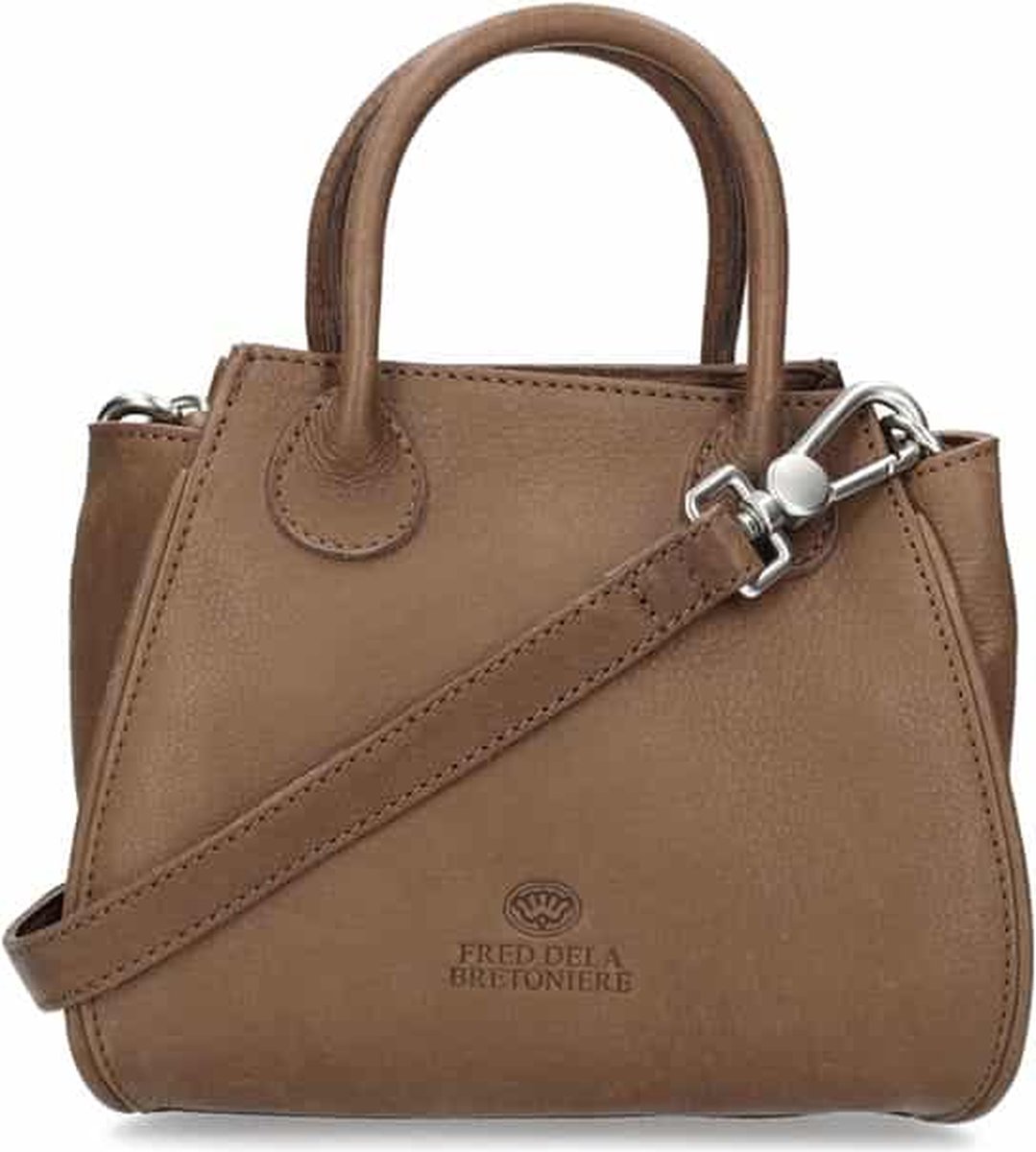 Fred de la Bretoniere Handbag Soft Grain Leather Brown