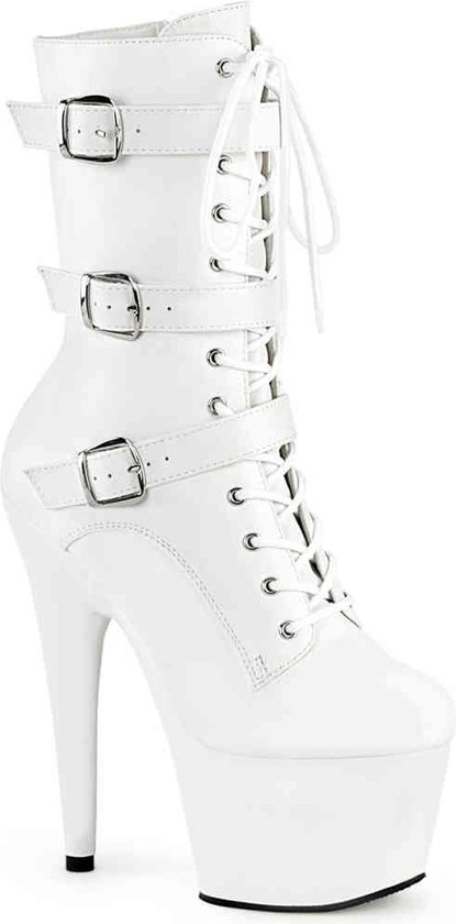 Pleaser - ADORE-1043 Bottes femmes à plateforme , Chaussures de pole dance - US 10 - 40 Chaussures - Wit