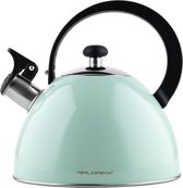 Brilloi Kettle (2 Litres) Stainless Steel Tea Kettle Whistling Kettle with Bakelite Handle I Scratch-Resistant I Kettle for Induction Hobs, Gas Hobs and Electric Hobs I Colour: Mint