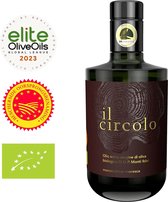 Premium Bio Olijfolie 0,5 ltr | 2de -30% of 3de -60% | Moresca | D.O.P. keurmerk | Superverse Oogst 10/2023 | Bekroonde topkwaliteit | il circolo extra virgin olive oil | Italiaans | Rijk aan polyfenolen/antioxidanten | Ideaal cadeau | NL-BIO-01