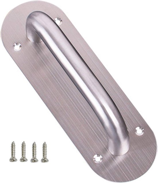 Geometrische inbouw schuifdeurgreep | RVS | Deurdikte 35, 38, 40 of 45mm | 100x50mm - handgrepen - : Op maat gemaakte schuifdeuren