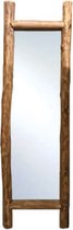 Spiegel - staande spiegel - houten spiegel - boomstam omlijsting - by Mooss - Hoog 200cm