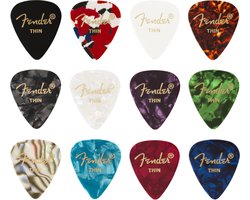 Fender plectrumset 351 vorm 12 stuks thin