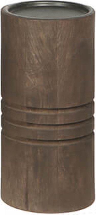 Kandelaars en kaarsenhouders - houten kaarshouder - bruin - by Mooss - hoog 20cm