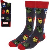 Marvel sokken maat one size (40-46) kleur zwart rood Hulk Aquaman Spiderman