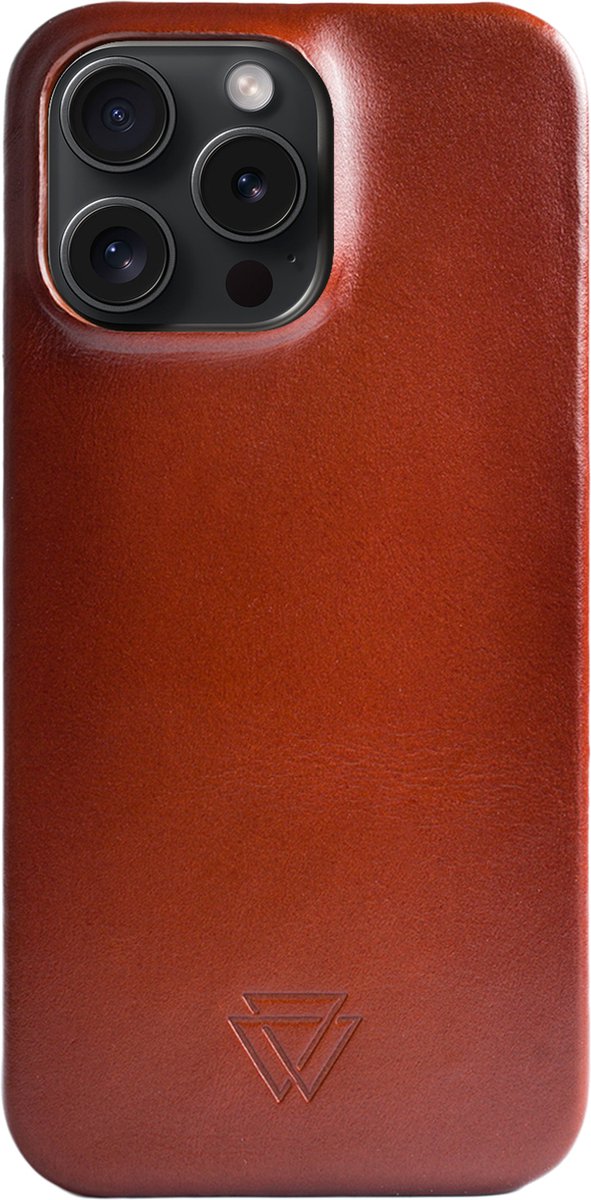 Wachikopa Hoesje Geschikt voor iPhone 15 Pro Max - Wachikopa Full Wrap Backcover - bruin