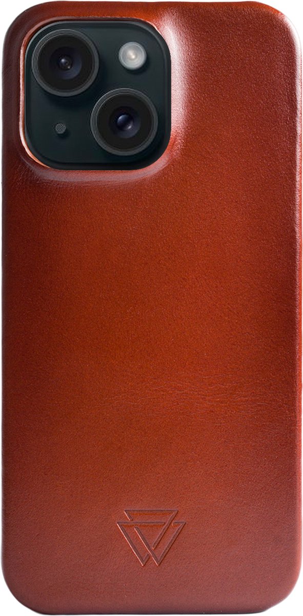 Wachikopa Hoesje Geschikt voor iPhone 15 - Wachikopa Full Wrap Backcover - bruin