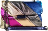 Qischa® - rainbow tasje/crossbody multi color - vegan - blauw