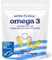 Arctic Blue - Omega 3 Visolie Capsules - 550 mg DHA + 275 mg EPA - Met Vit D - 30 Doseringen - MSC Keurmerk